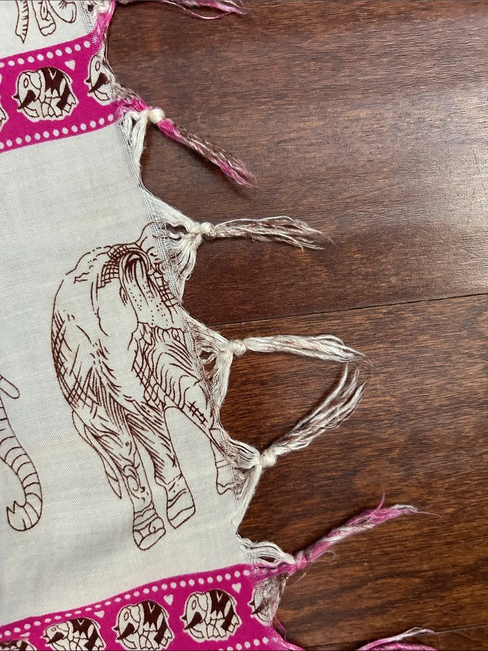 Bright Pink Elephant Print Sarong Scarf Wrap, Perfect for a Cruise or Resortwear